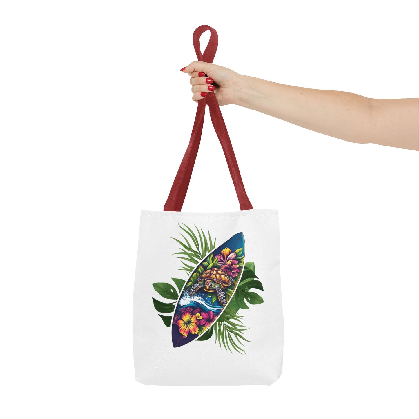 Tropical Surf Turtle Tote Bag