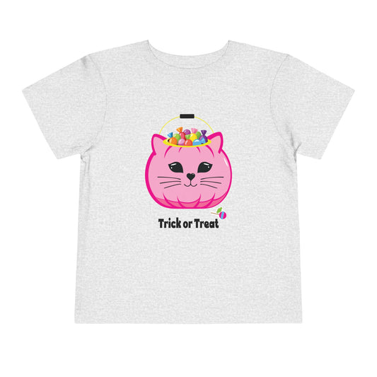 Trick or Treat Kitty Cat Pail Toddler Tee
