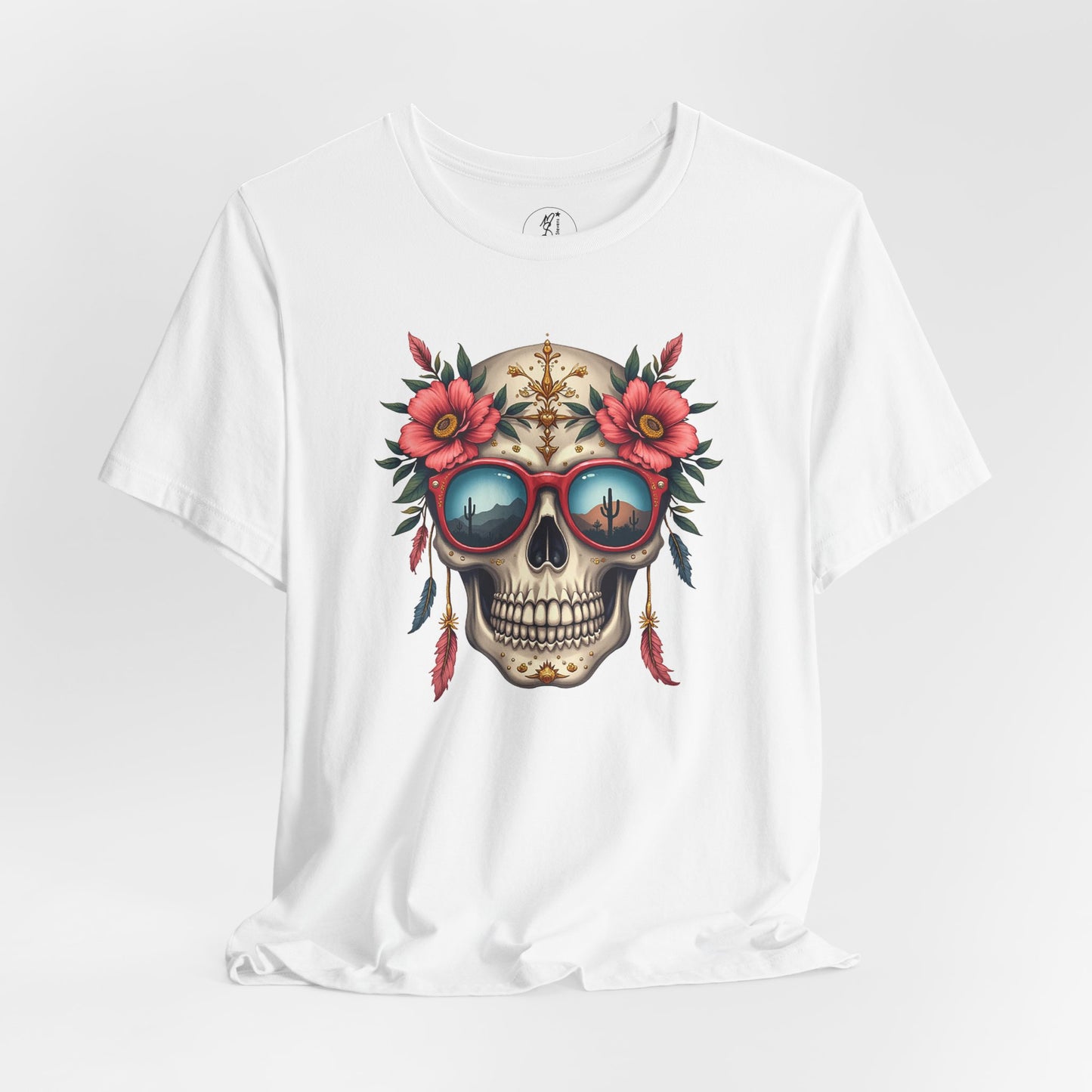 Santiago · Desert Wanderer Sugar Skull Tee · Dia de los Muertos Unisex Tee
