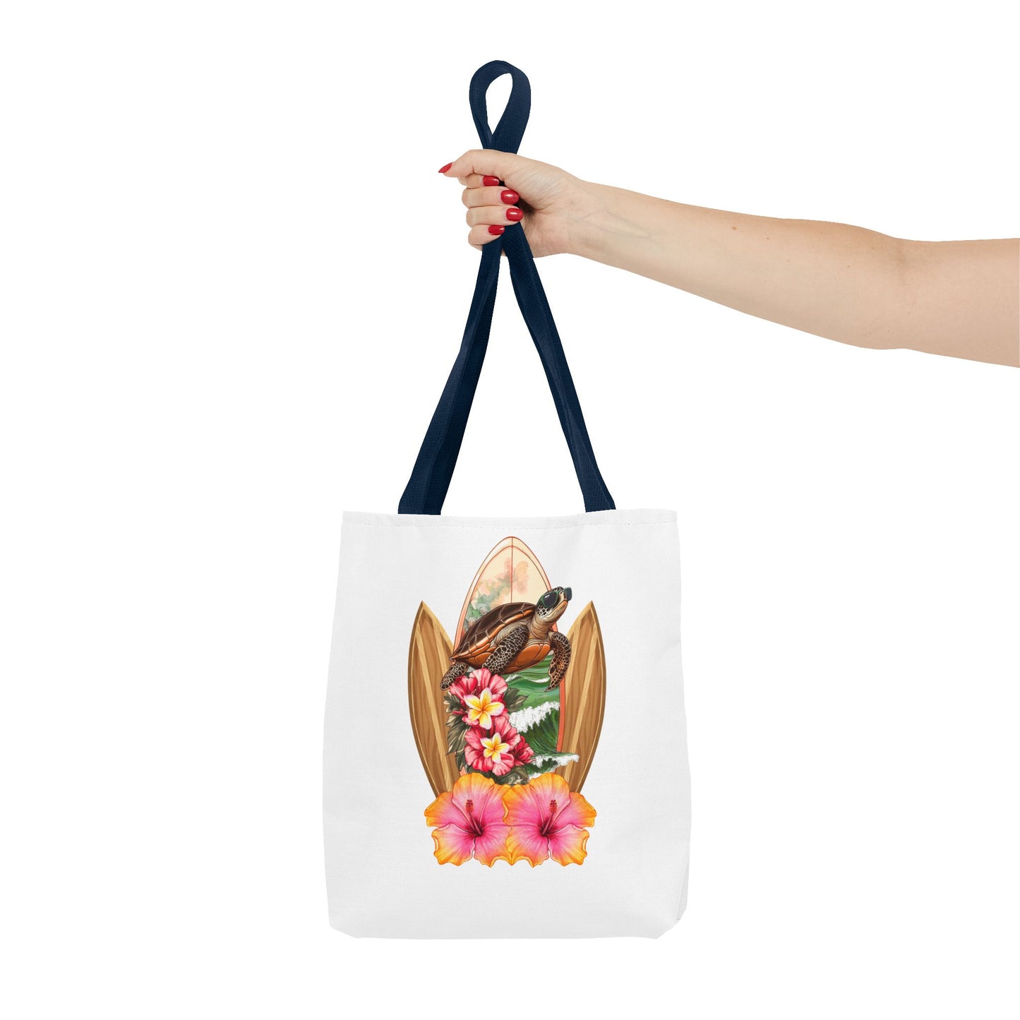Tote Bag with Tropical Surf Design