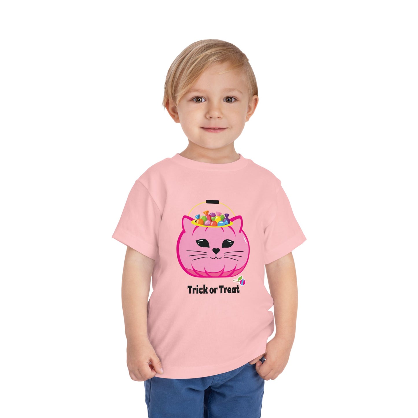 Trick or Treat Kitty Cat Pail Toddler Tee