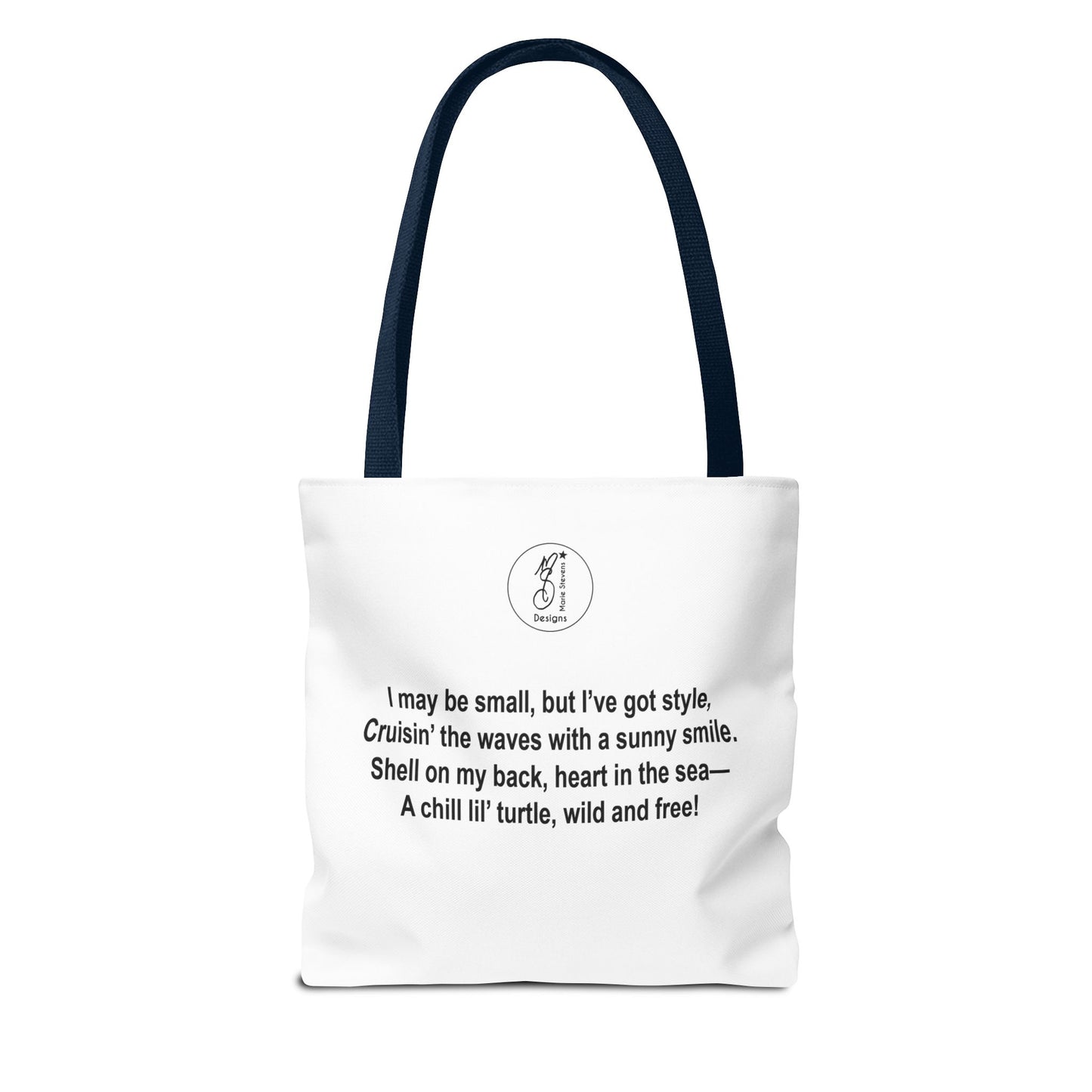 Cute Sea Turtle Tote Bag, Chill Splash Repeat