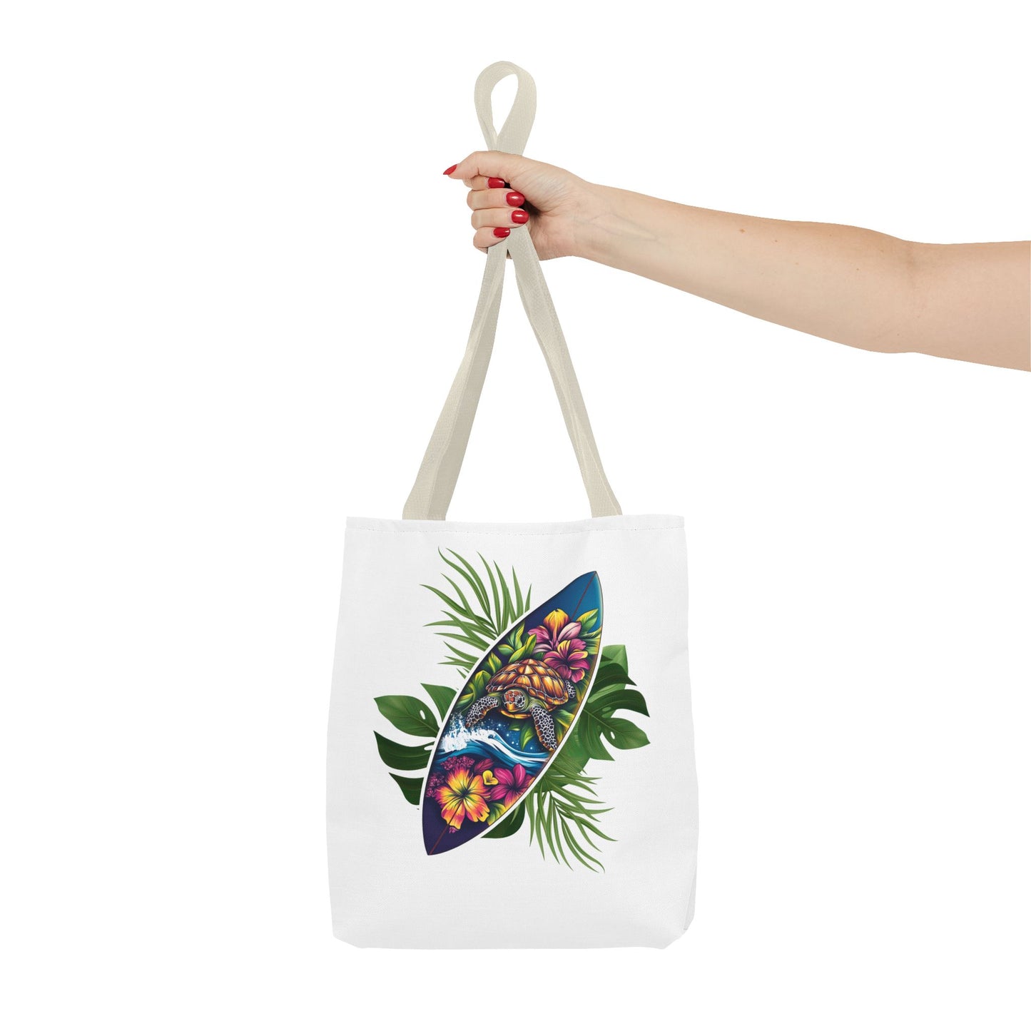 Tropical Surf Turtle Tote Bag