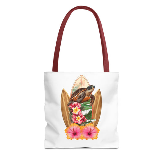 Tote Bag with Tropical Surf Design