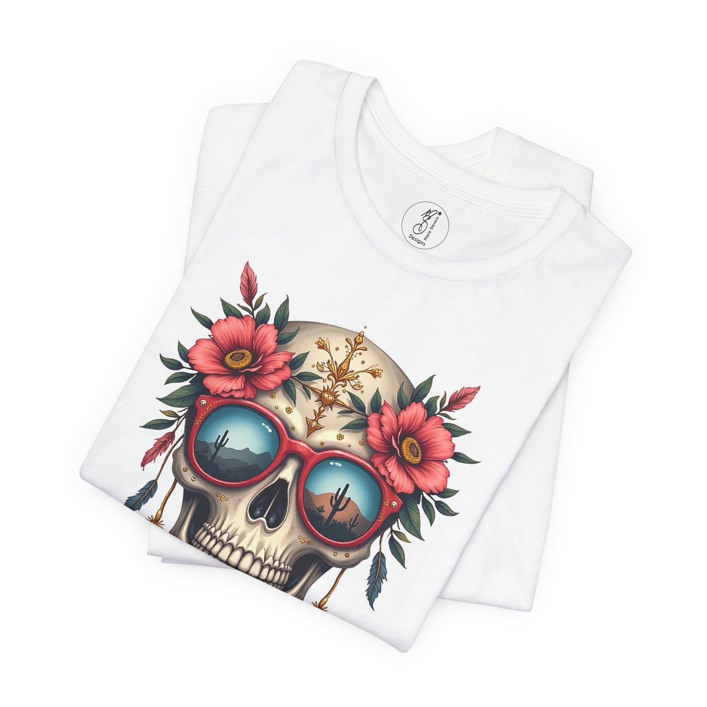 Santiago · Desert Wanderer Sugar Skull Tee · Dia de los Muertos Unisex Tee