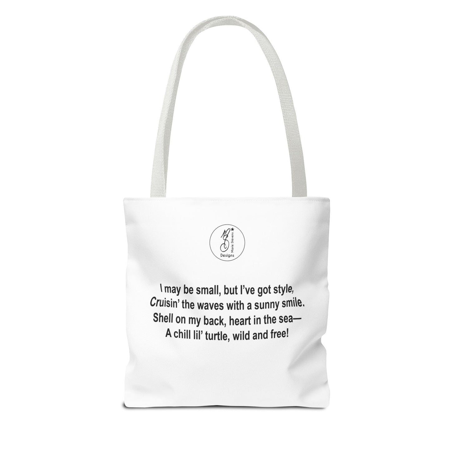 Cute Sea Turtle Tote Bag, Chill Splash Repeat