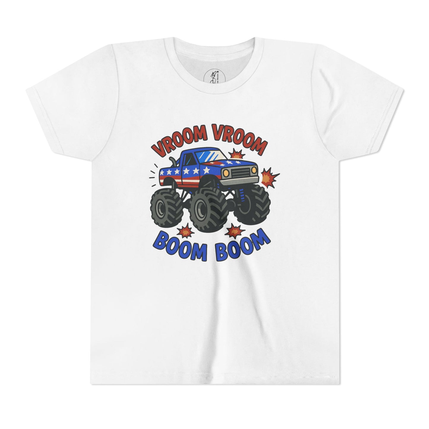 Monster Truck Fourth of July Youth T-Shirt