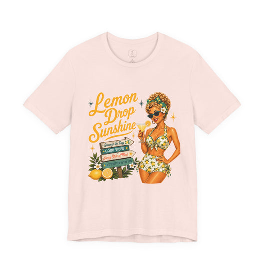 Retro Pin Up Lemon Drop Sunshine Unisex Tee