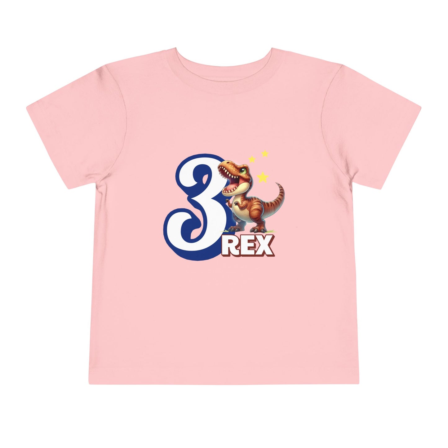 3-Rex Birthday Toddler Short Sleeve Tee