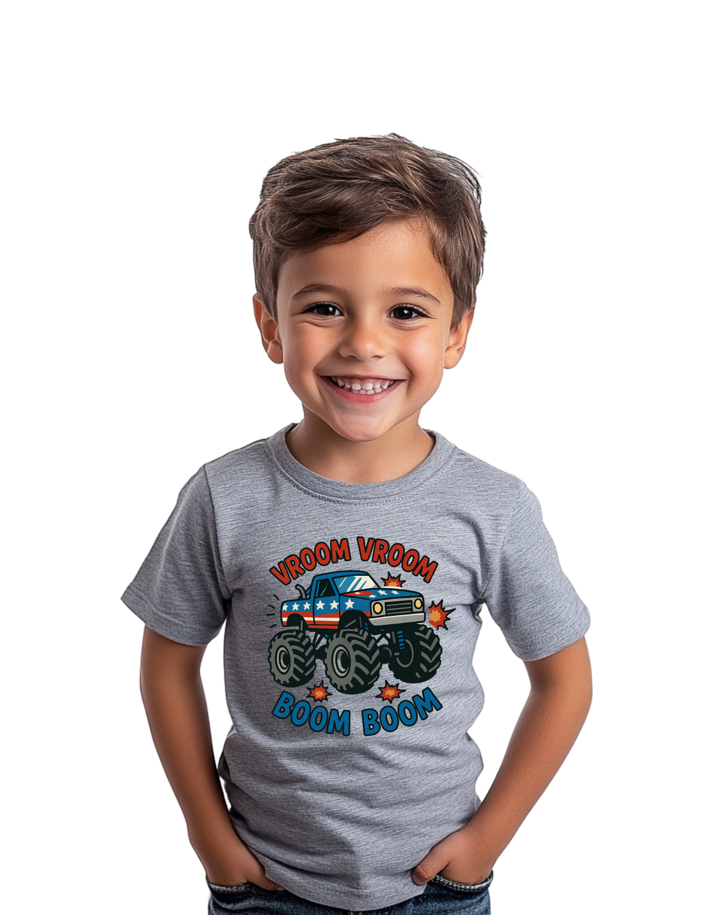 Monster Truck Fourth of July Youth T-Shirt