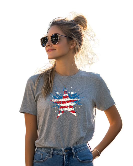 Patriotic Star Graphic Tee, Unisex