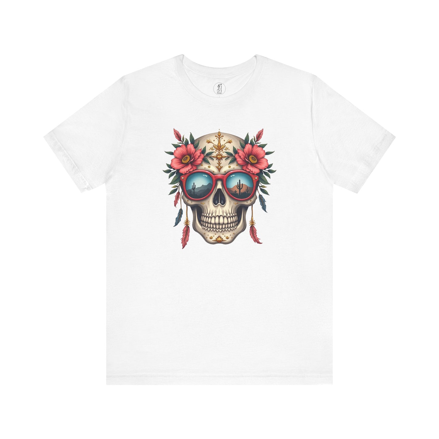 Santiago · Desert Wanderer Sugar Skull Tee · Dia de los Muertos Unisex Tee