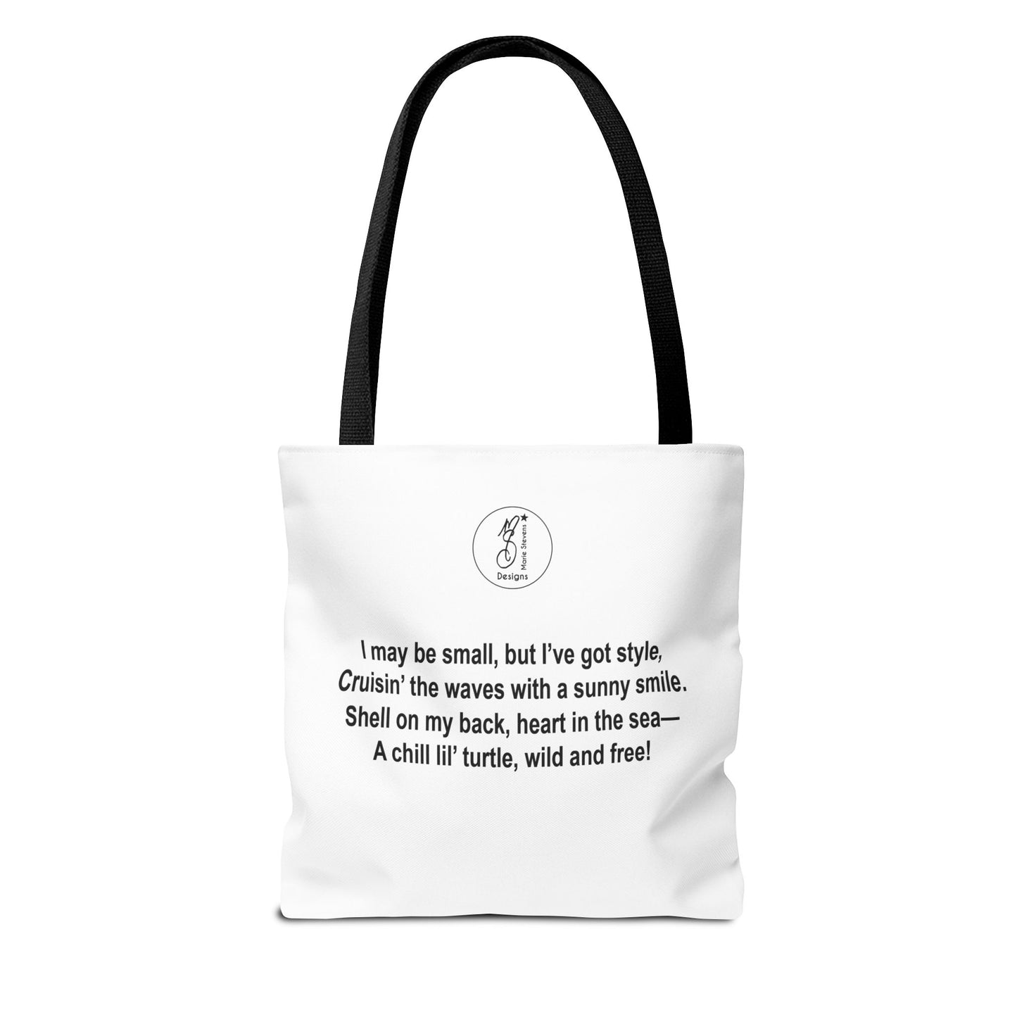 Cute Sea Turtle Tote Bag, Chill Splash Repeat