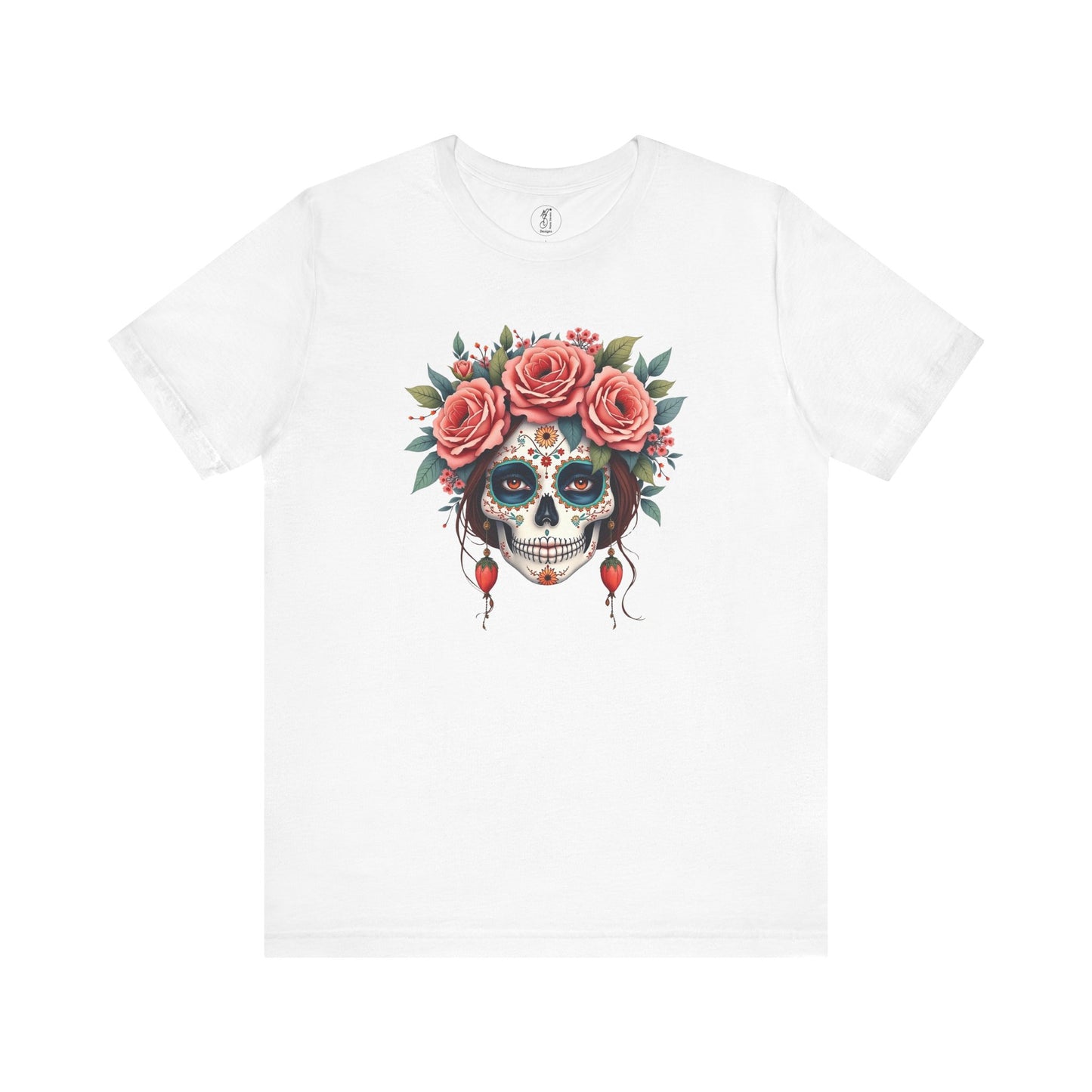 Rosalinda · Floral Sugar Skull Bella Canvas Tee · Dia de los Muertos Unisex T-Shirt