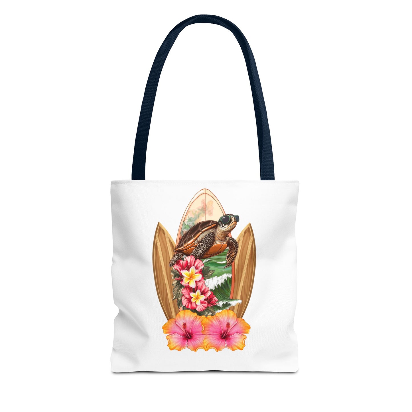 Tote Bag with Tropical Surf Design