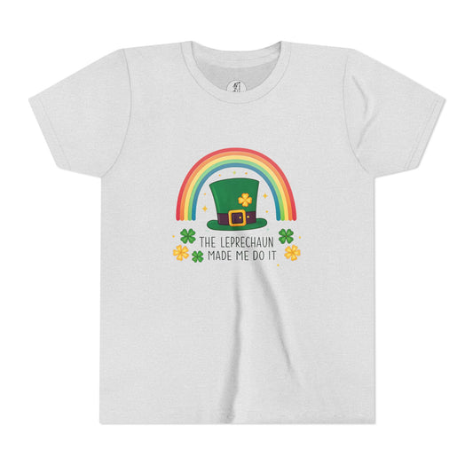 St. Patrick's Day Youth Tee - 'The Leprechaun Made Me Do It'