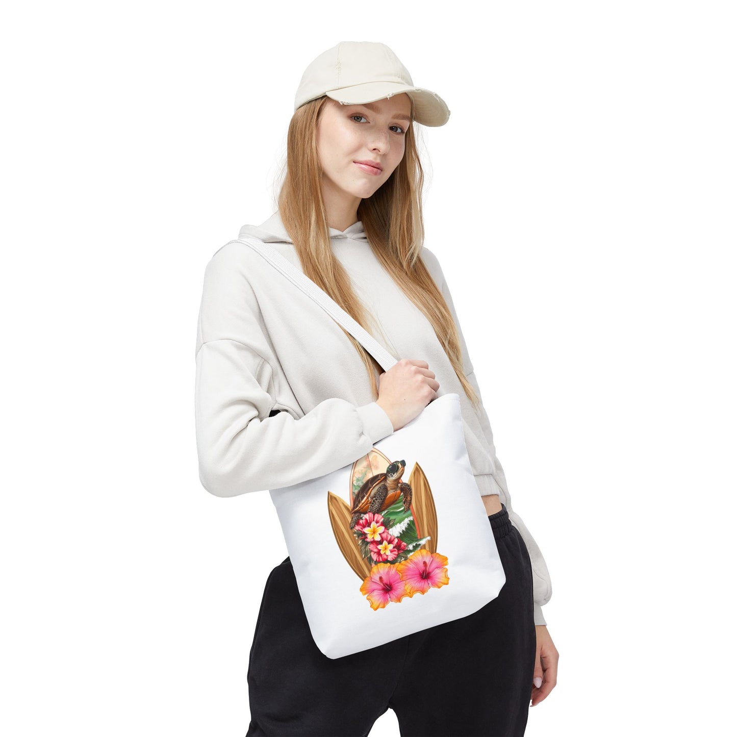 Tote Bag with Tropical Surf Design