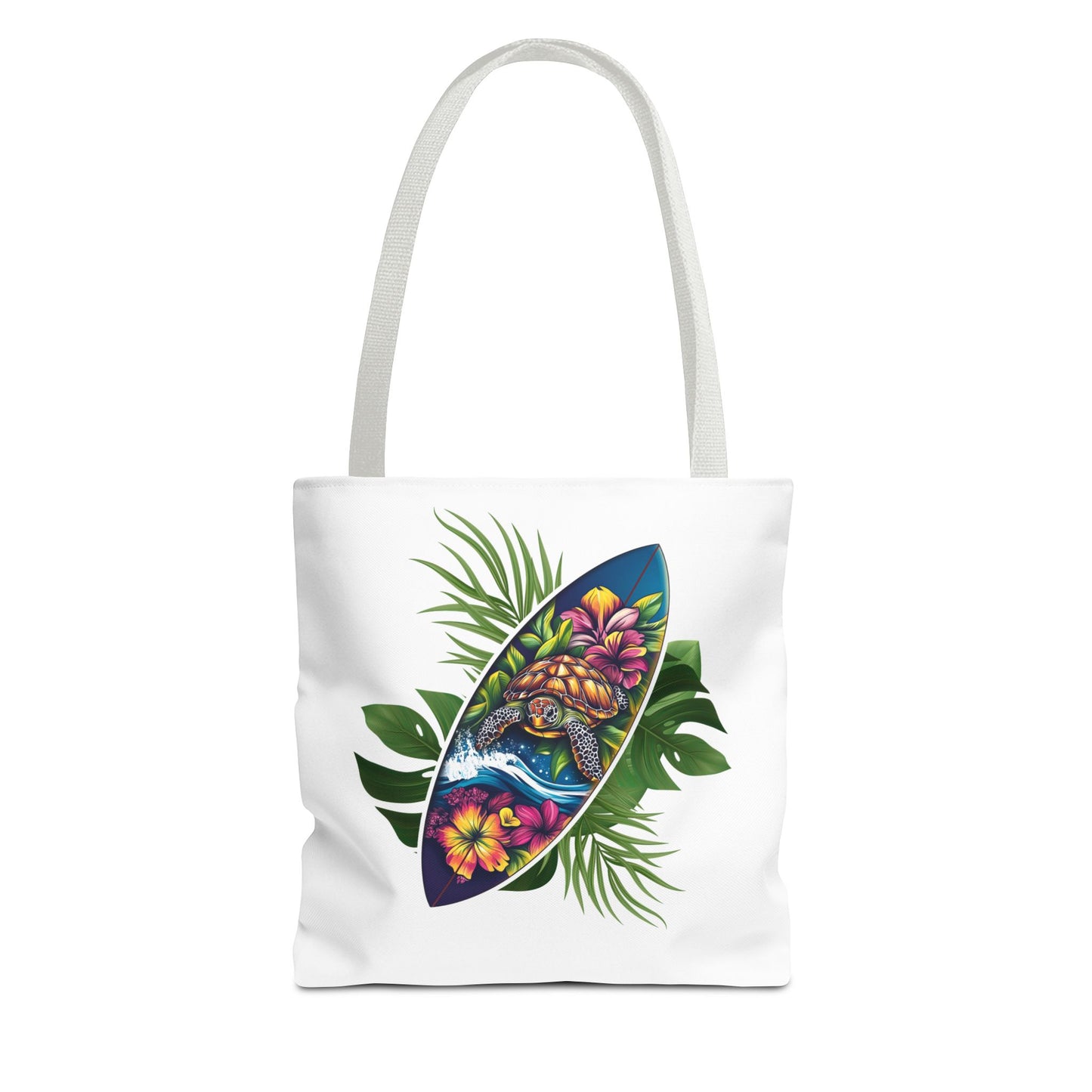 Tropical Surf Turtle Tote Bag