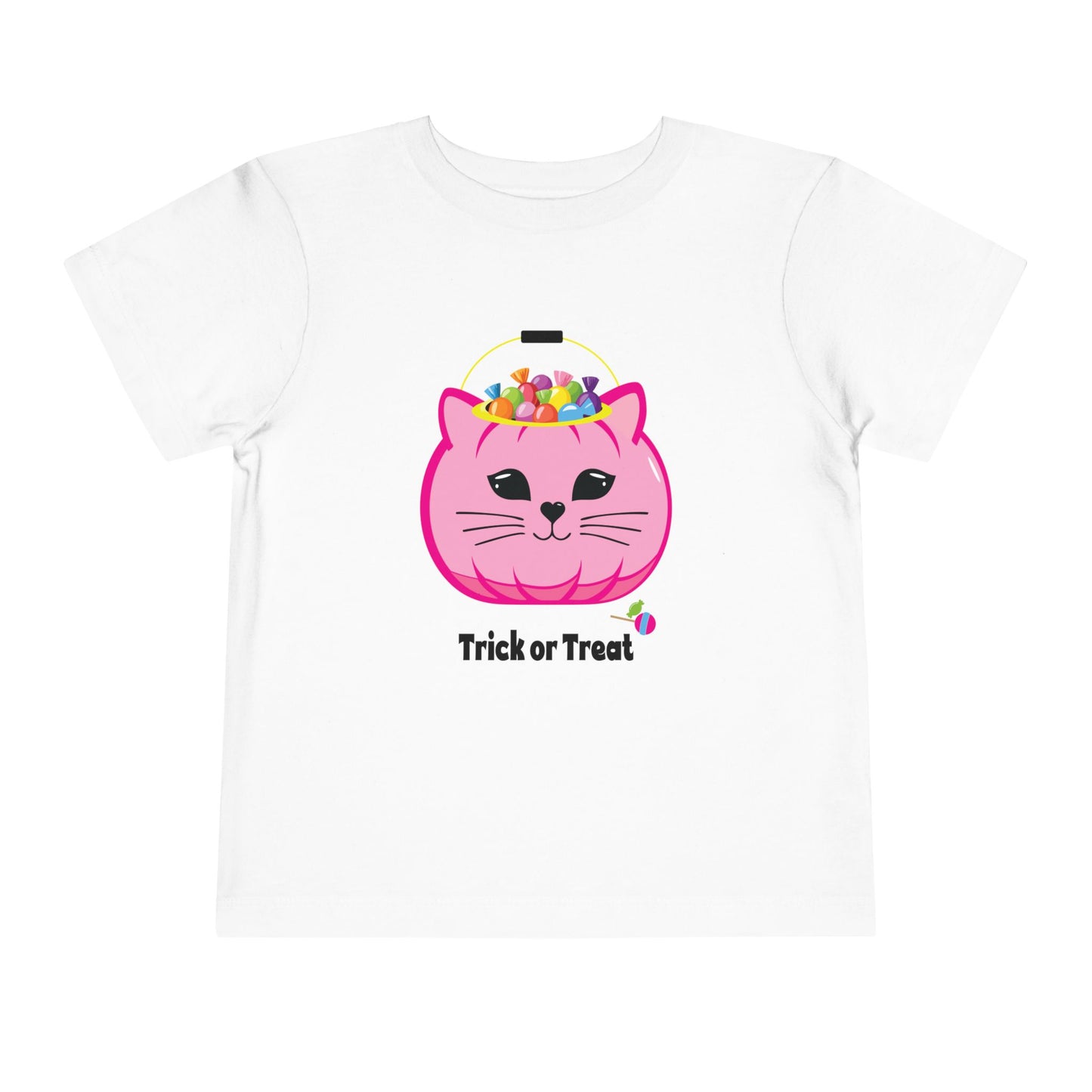Trick or Treat Kitty Cat Pail Toddler Tee