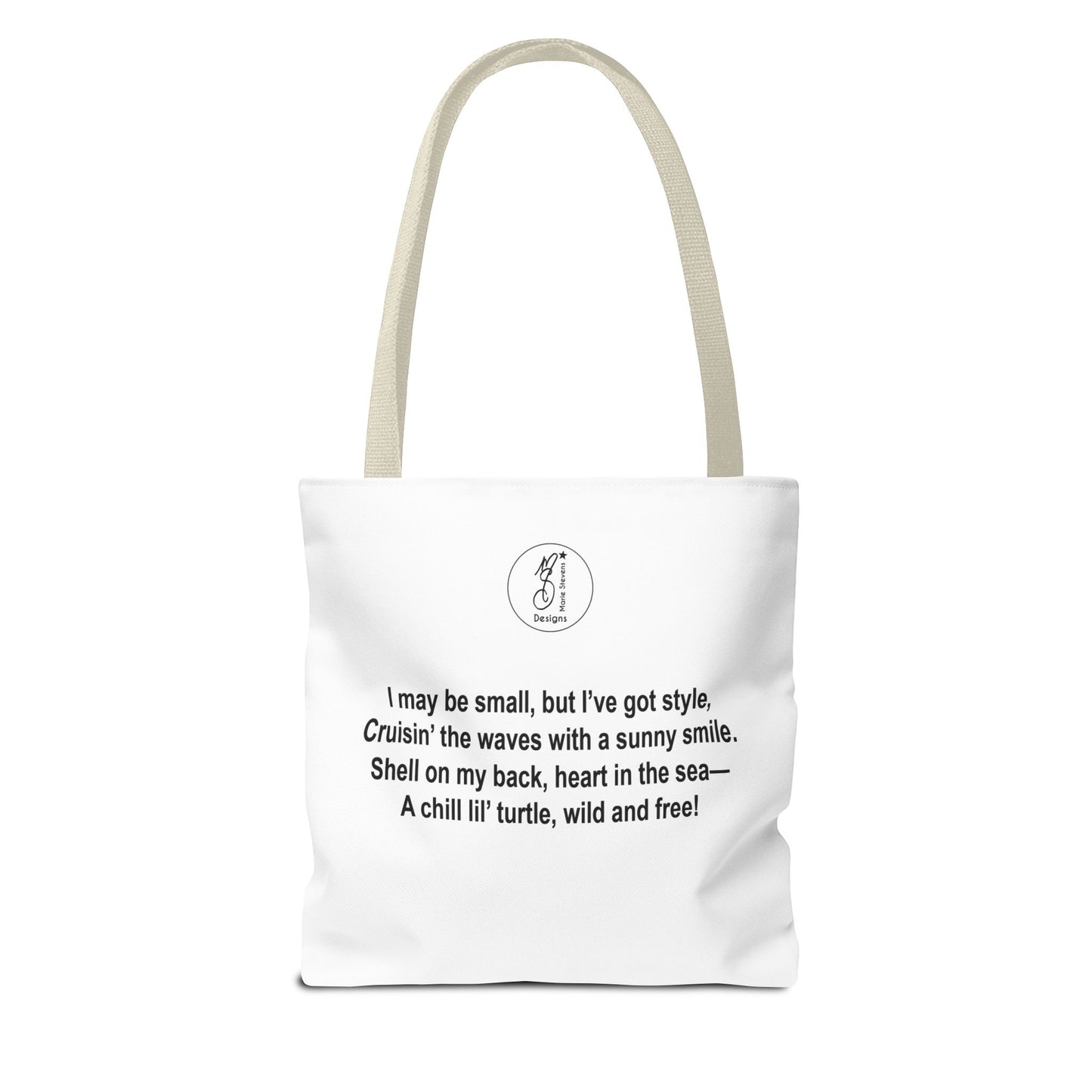 Cute Sea Turtle Tote Bag, Chill Splash Repeat