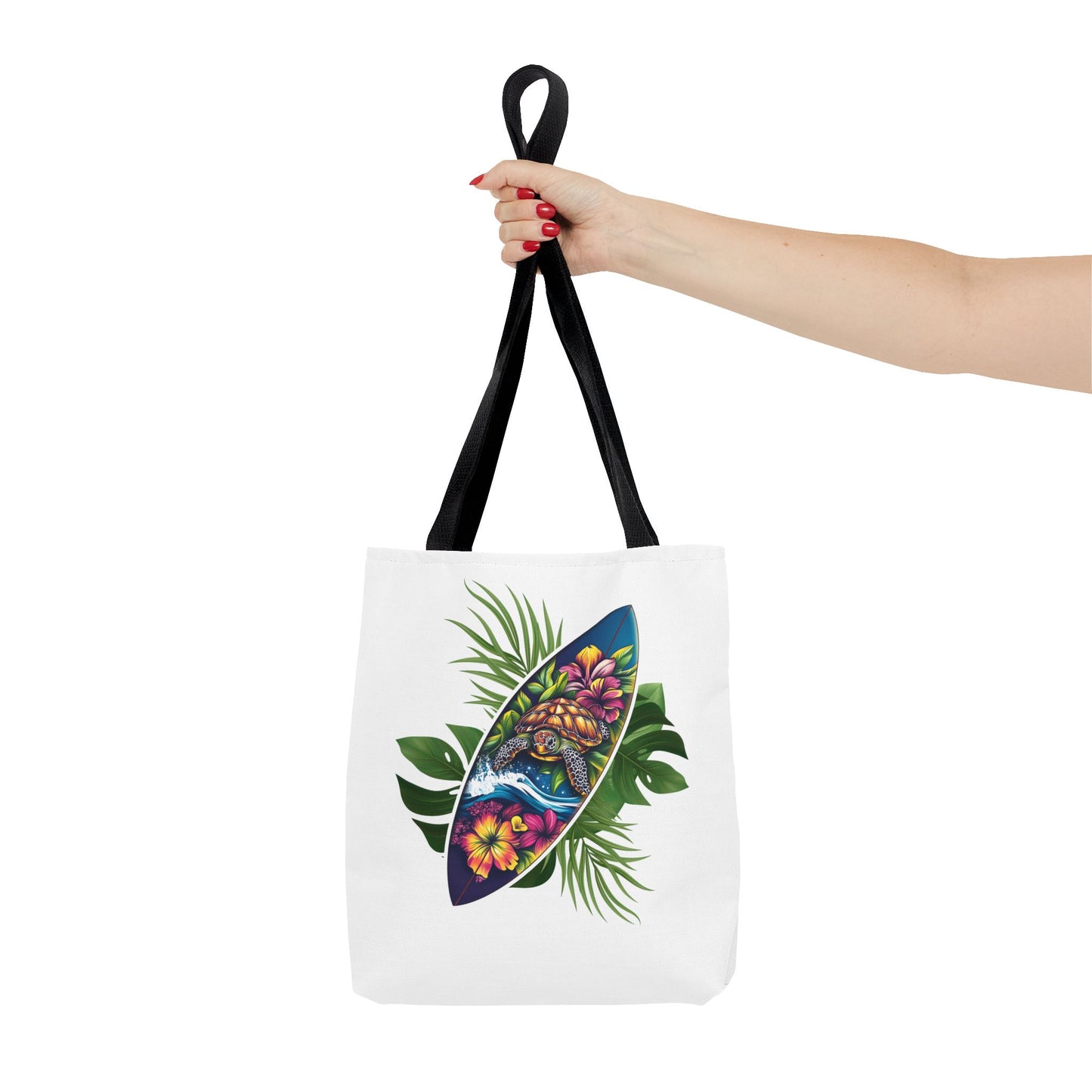Tropical Surf Turtle Tote Bag