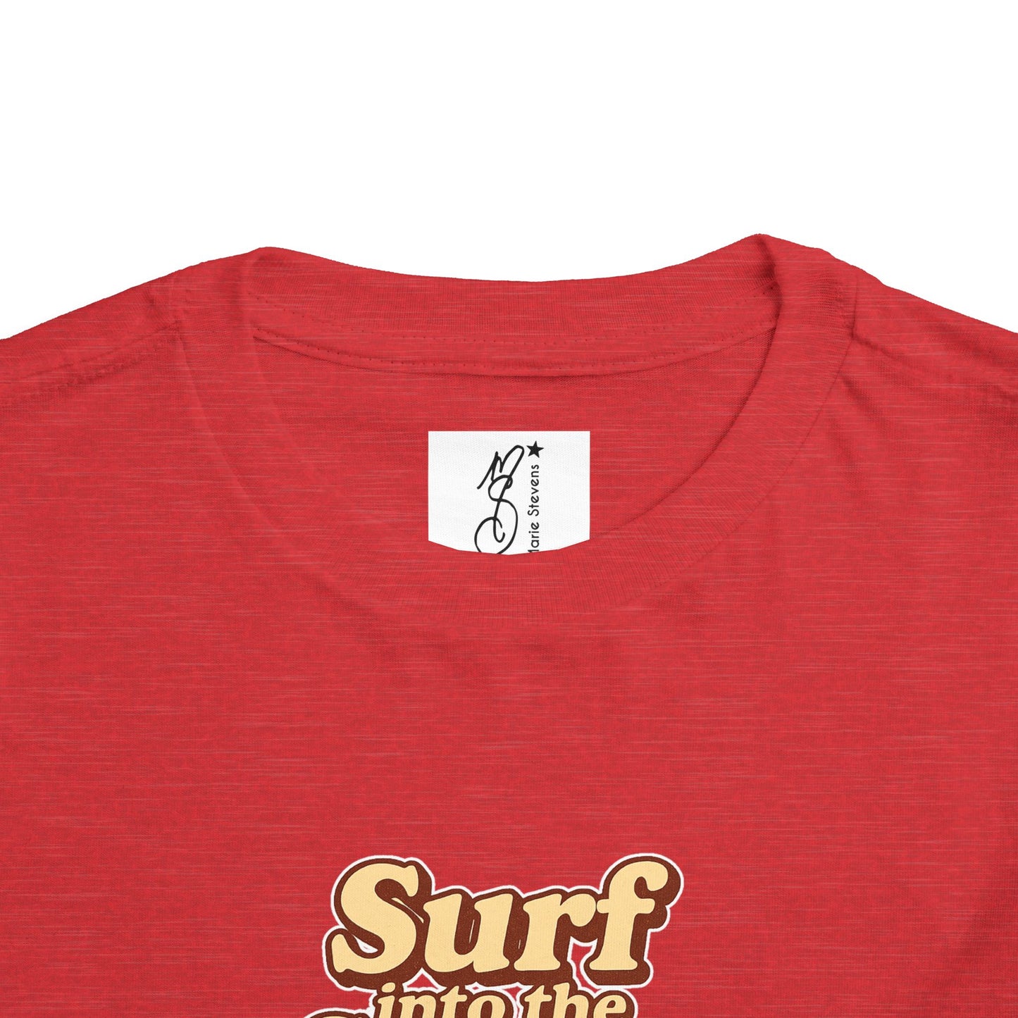 Toddler Tee — "Coastal Claus" Surf Into the Season Christmas Beach Shirt