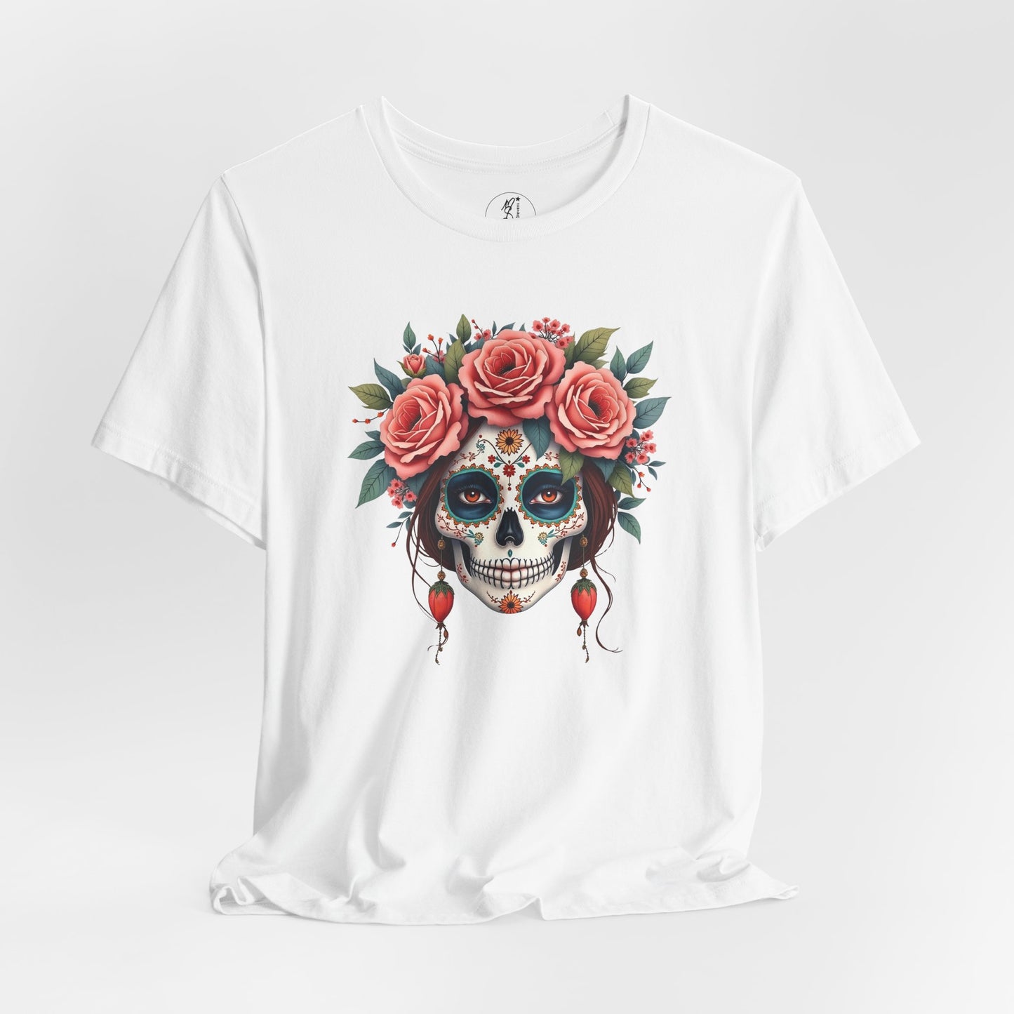 Rosalinda · Floral Sugar Skull Bella Canvas Tee · Dia de los Muertos Unisex T-Shirt