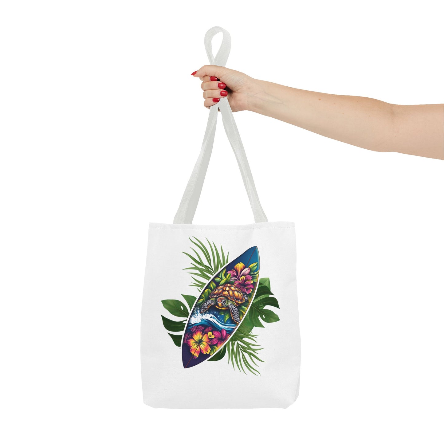 Tropical Surf Turtle Tote Bag