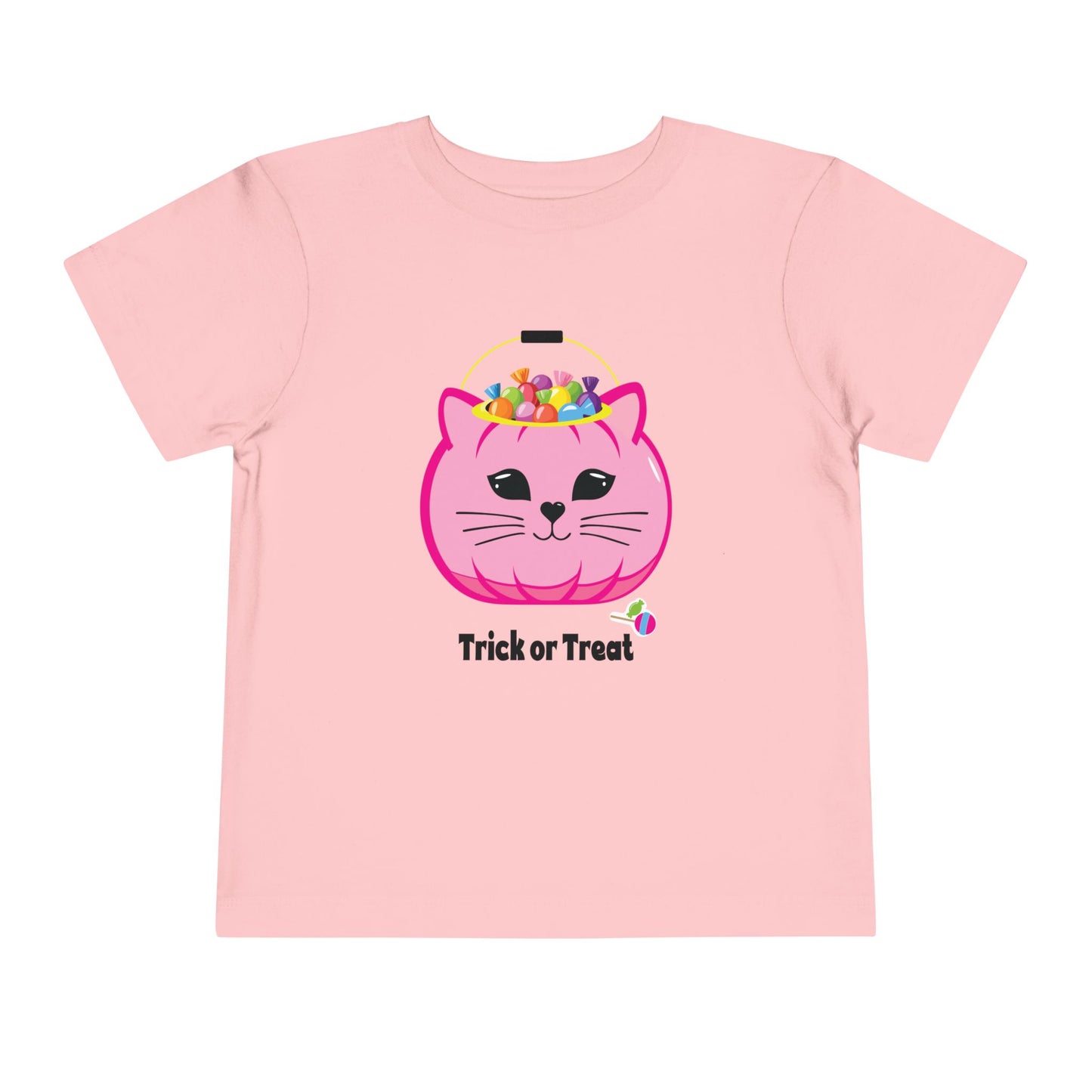 Trick or Treat Kitty Cat Pail Toddler Tee