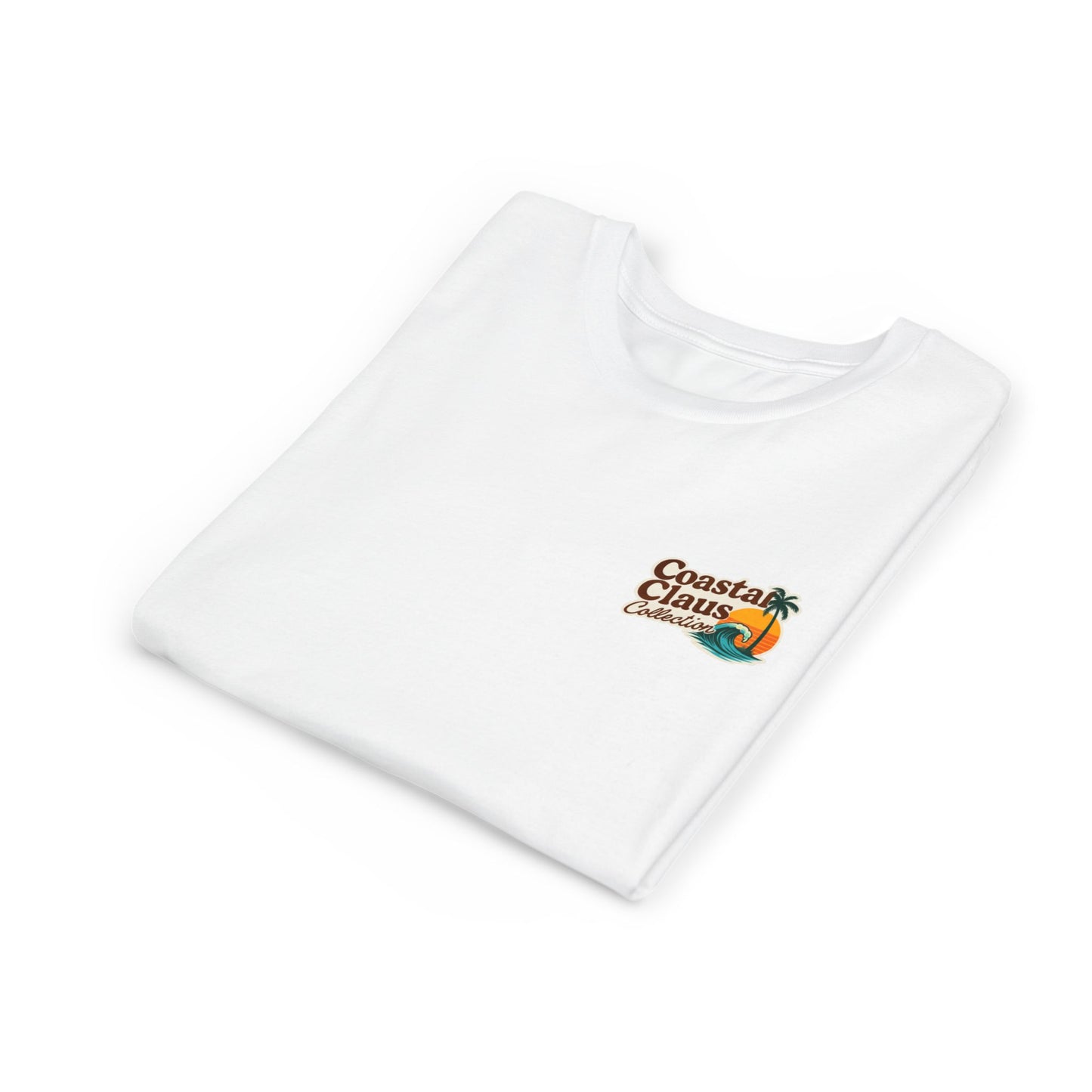 Youth Tee - "Surf Into the Season" Surf Christmas Shirt (Coastal Claus Holiday Tee)