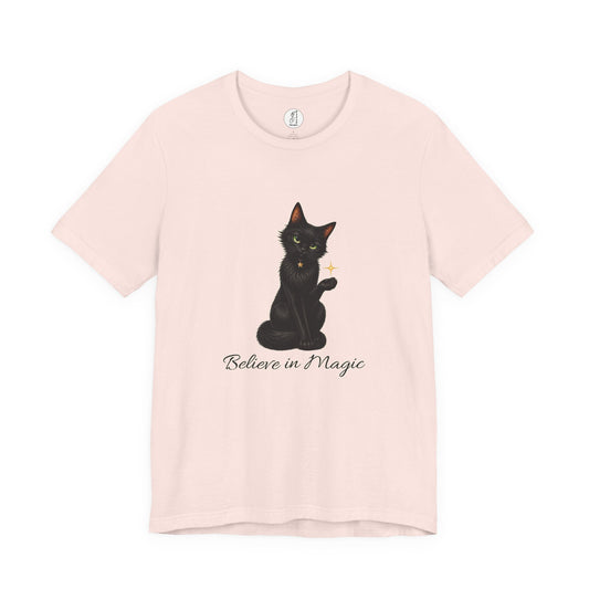 Believe in Magic Black Cat Unisex Tee