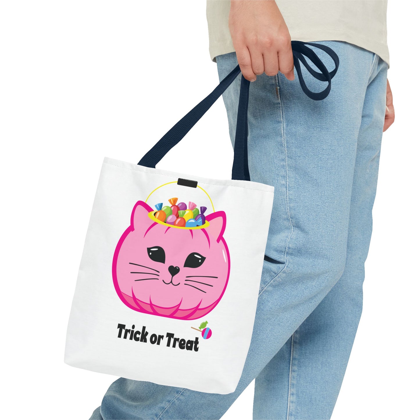 Trick or Treat Kitty Cat Pail Tote