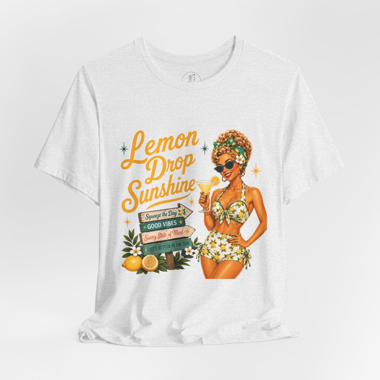 Retro Pin Up Lemon Drop Sunshine Unisex Tee