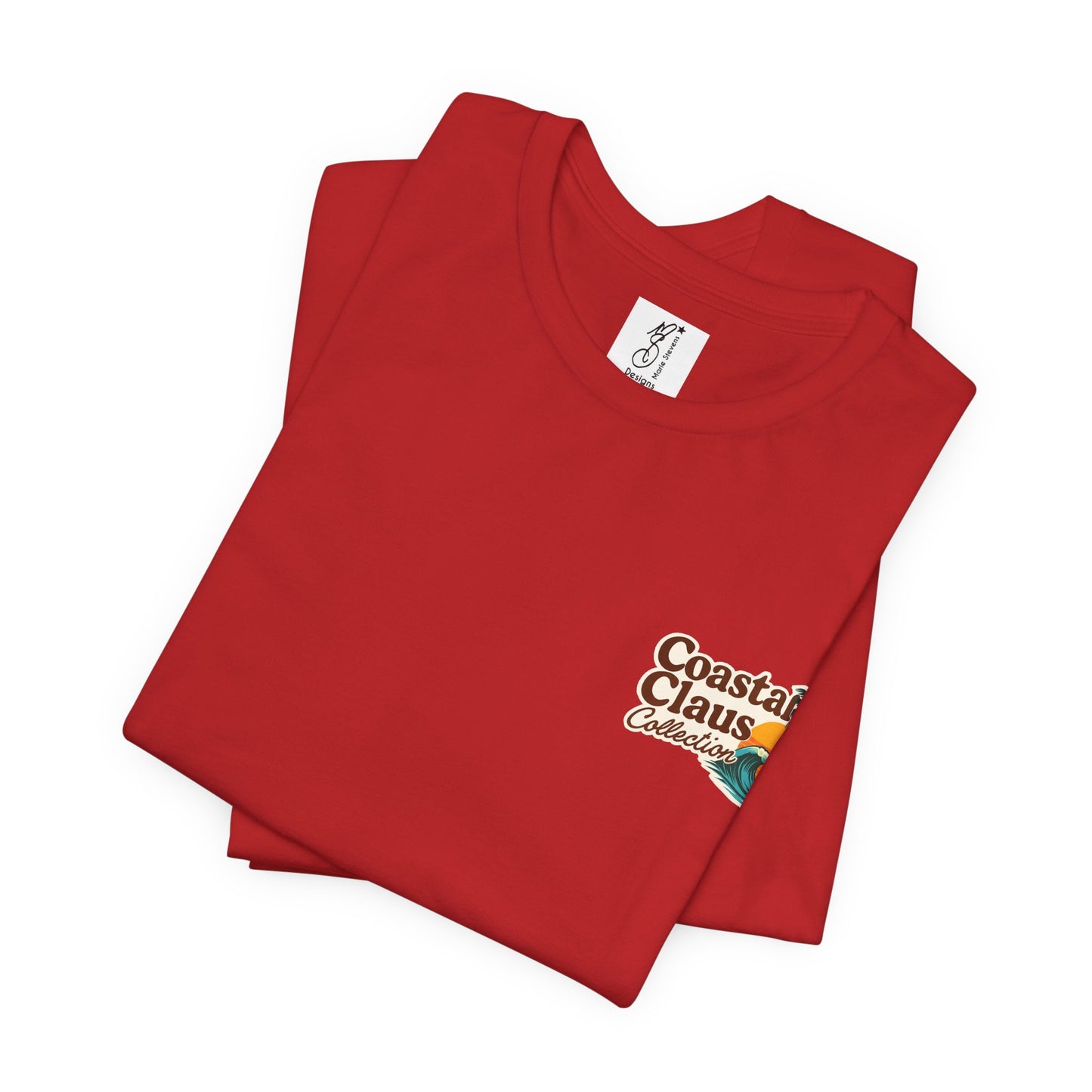 Surf Into the Season Tee — Retro Coastal Christmas Tee