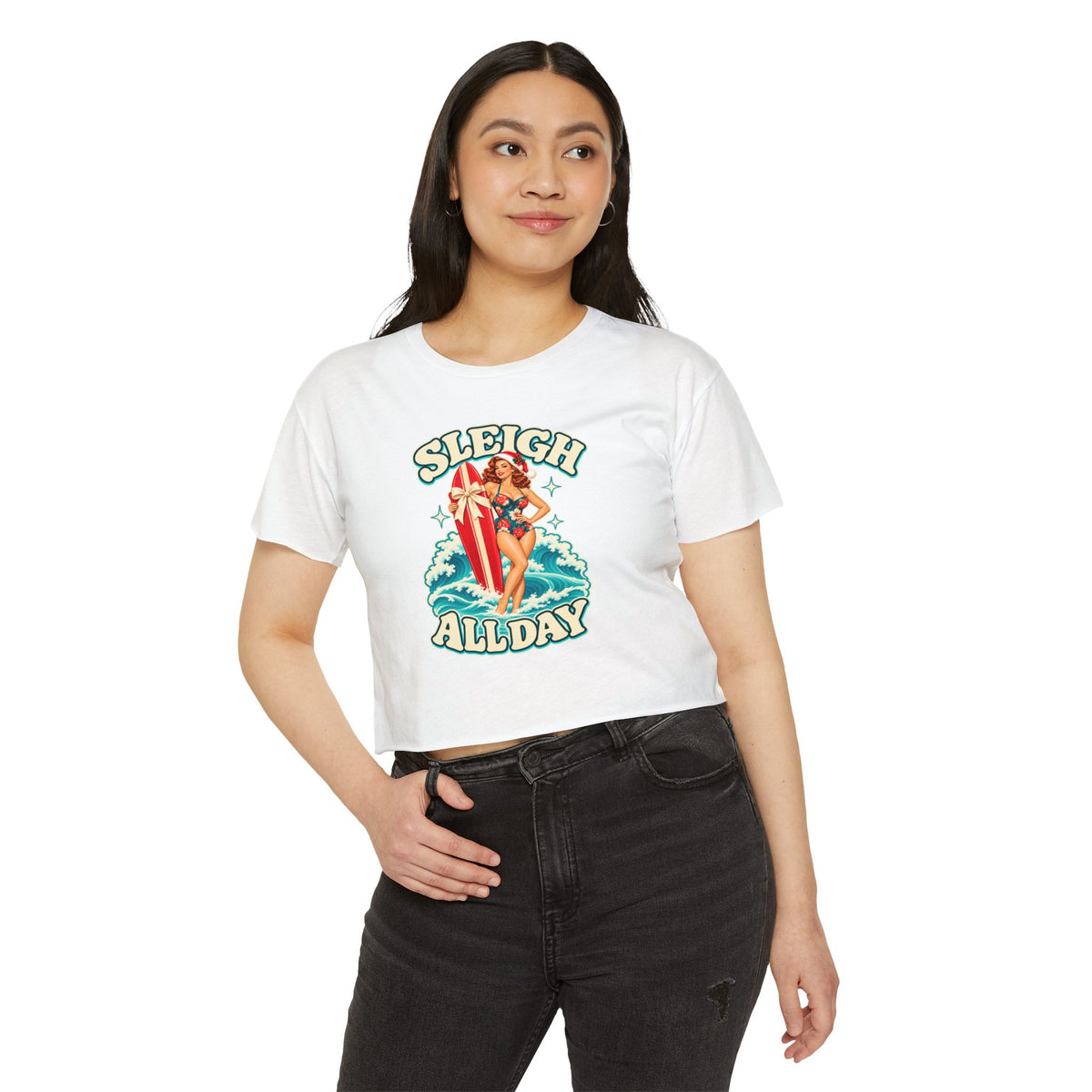 Sleigh All Day - Women's Festival Crop Top