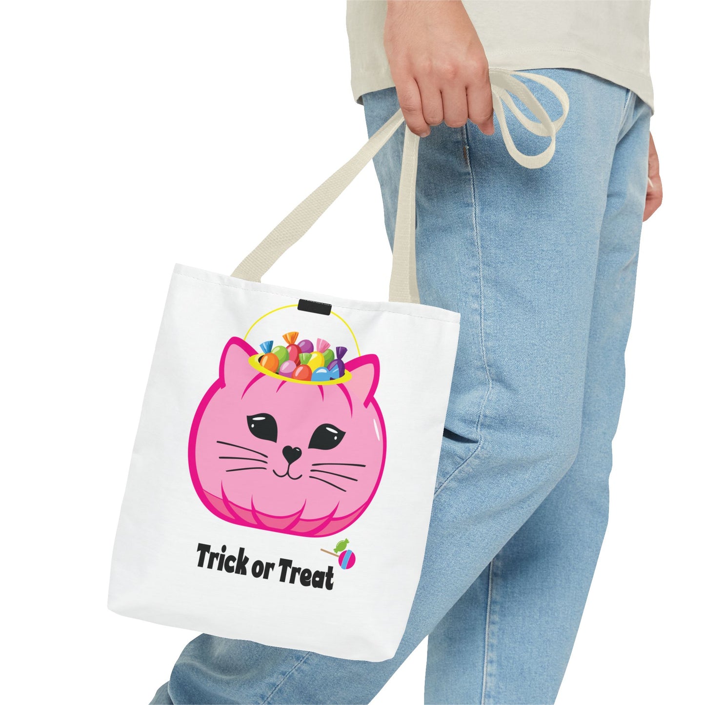 Trick or Treat Kitty Cat Pail Tote