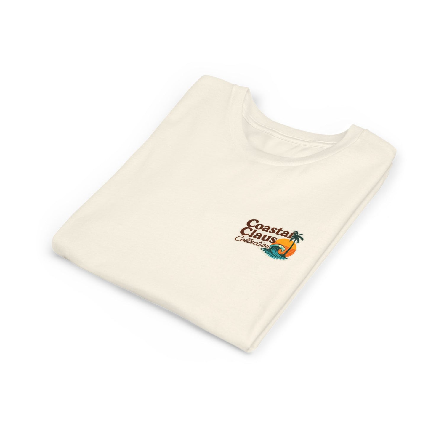 Youth Surfing Santa Tee — "Surfin' Santas" Christmas Beach Holiday Shirt