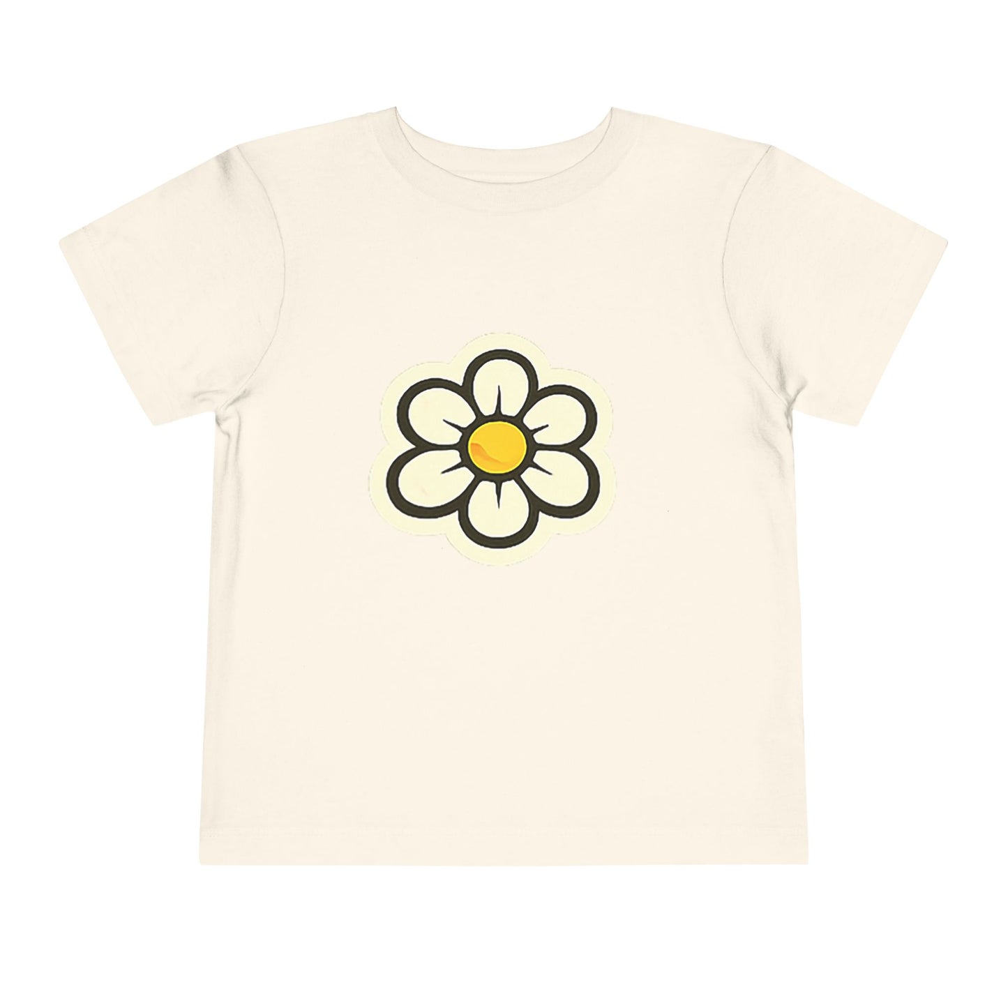 Toddler Daisy Tee — Cute Yellow Flower Graphic Short Sleeve