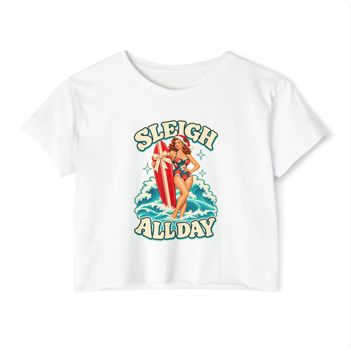 Sleigh All Day - Women's Festival Crop Top