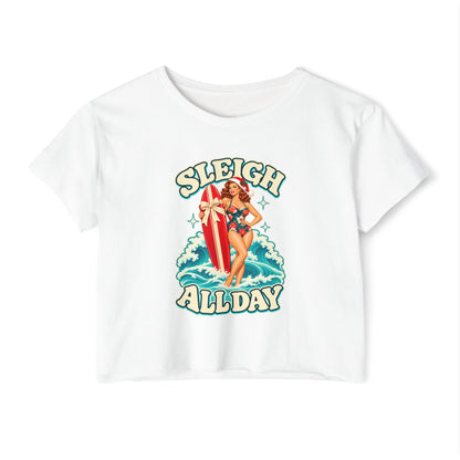 Sleigh All Day - Women's Festival Crop Top