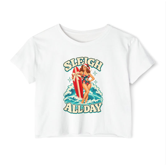 Sleigh All Day - Women's Festival Crop Top