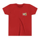 Youth Tee - "Surf Into the Season" Surf Christmas Shirt (Coastal Claus Holiday Tee)