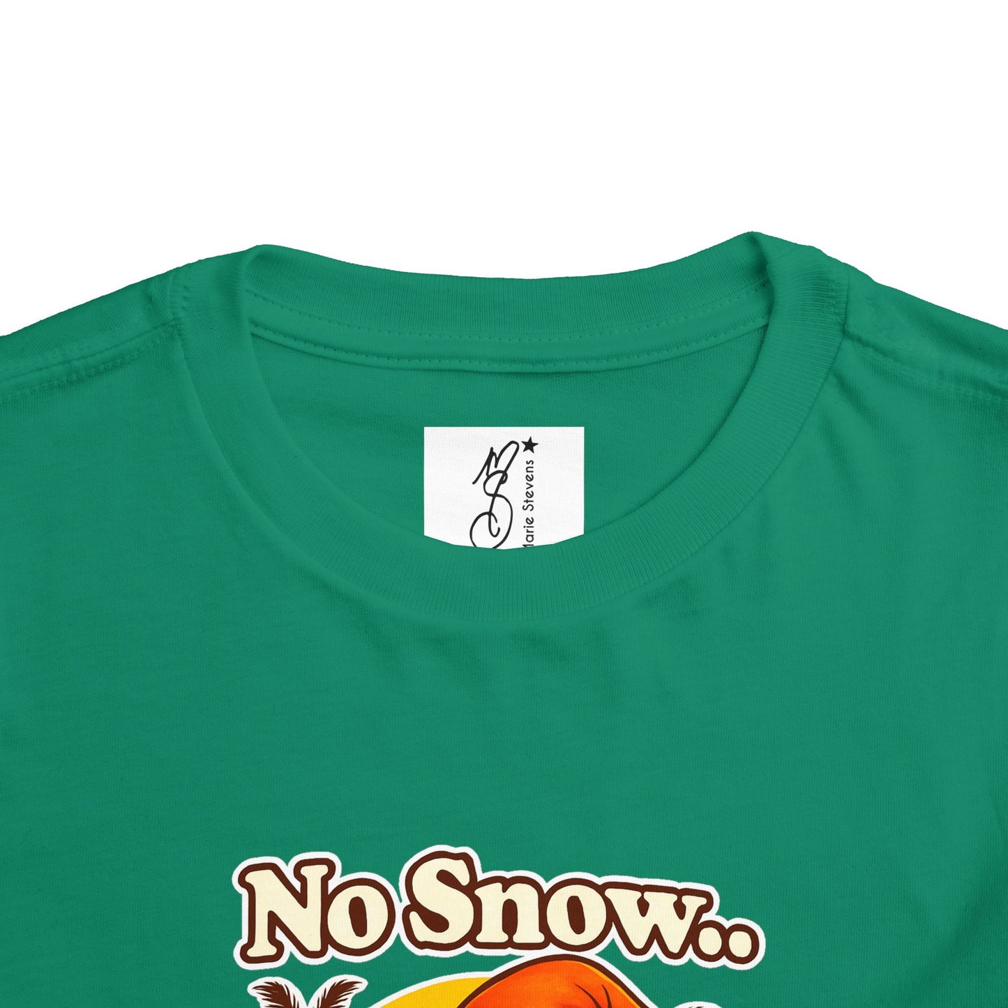 Toddler Tee — "No Snow, No Problem" Beach Snowman Graphic