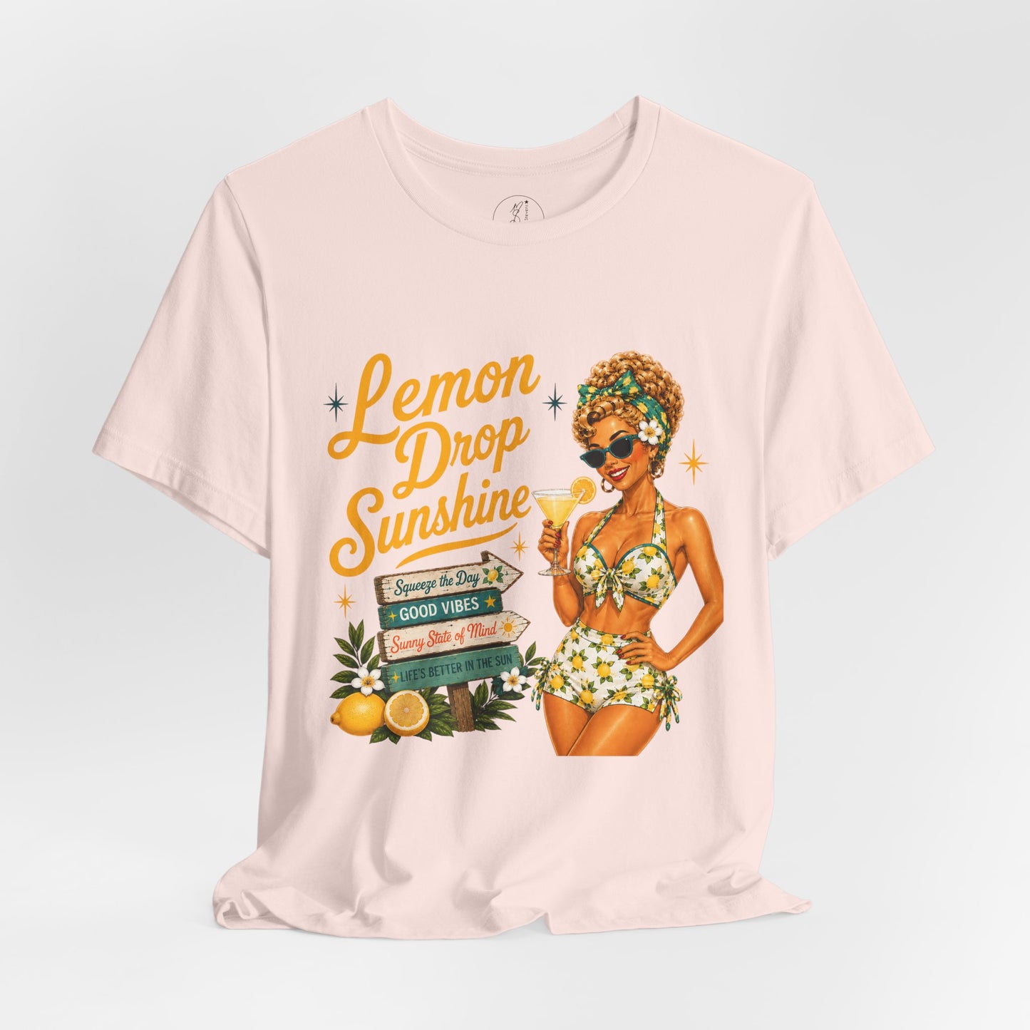 Retro Pin Up Lemon Drop Sunshine Unisex Tee