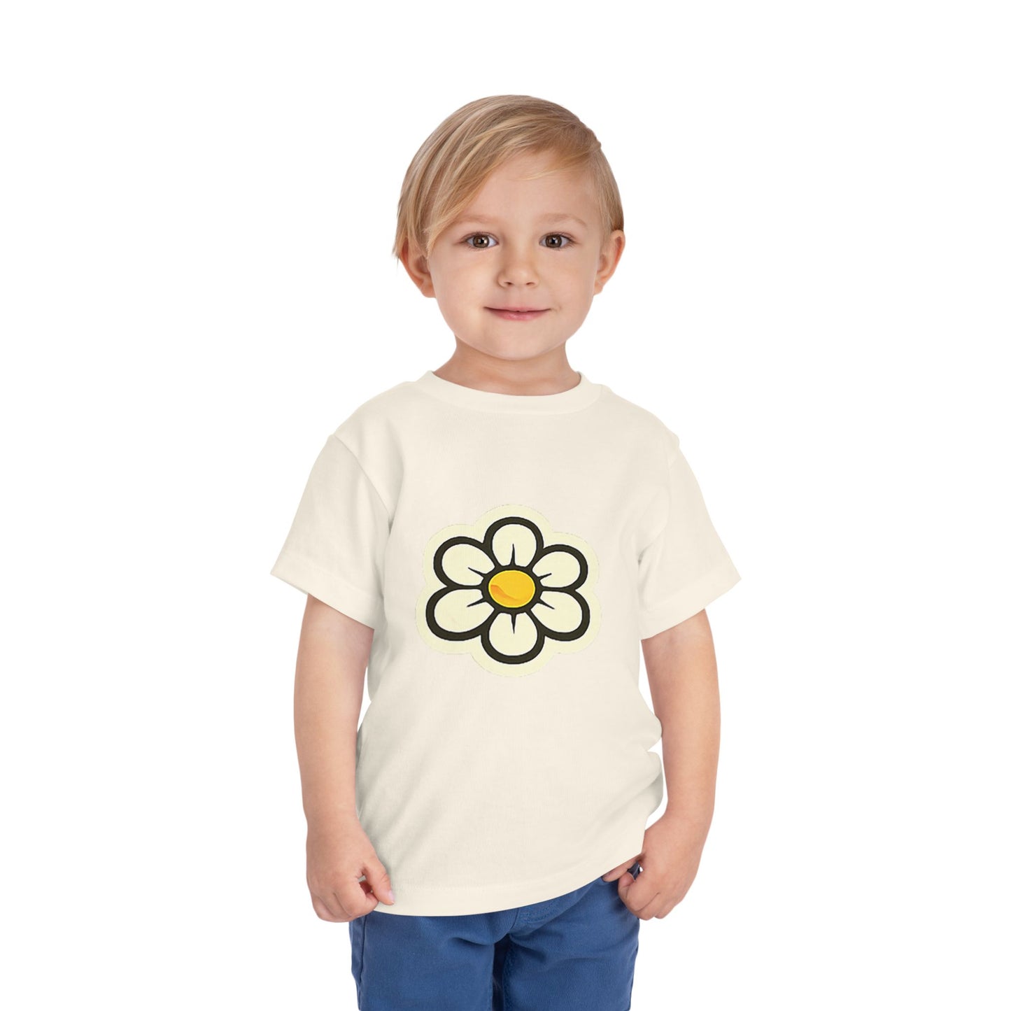 Toddler Daisy Tee — Cute Yellow Flower Graphic Short Sleeve