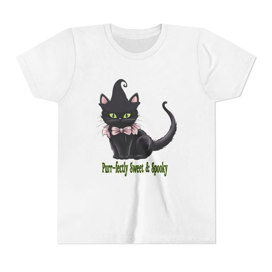 Purr-fectly Sweet & Spooky Cat Youth Tee