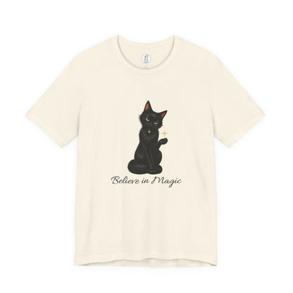 Believe in Magic Black Cat Unisex Tee