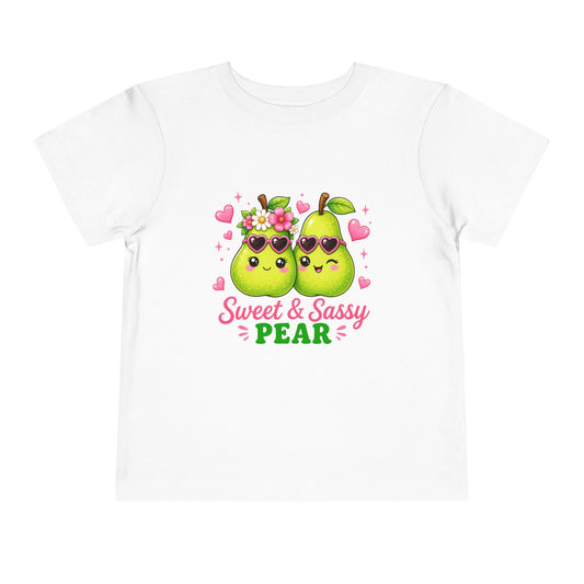 Sweet and Sassy Pear Toddler Short Sleeve Tee