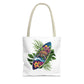 Tropical Surf Turtle Tote Bag