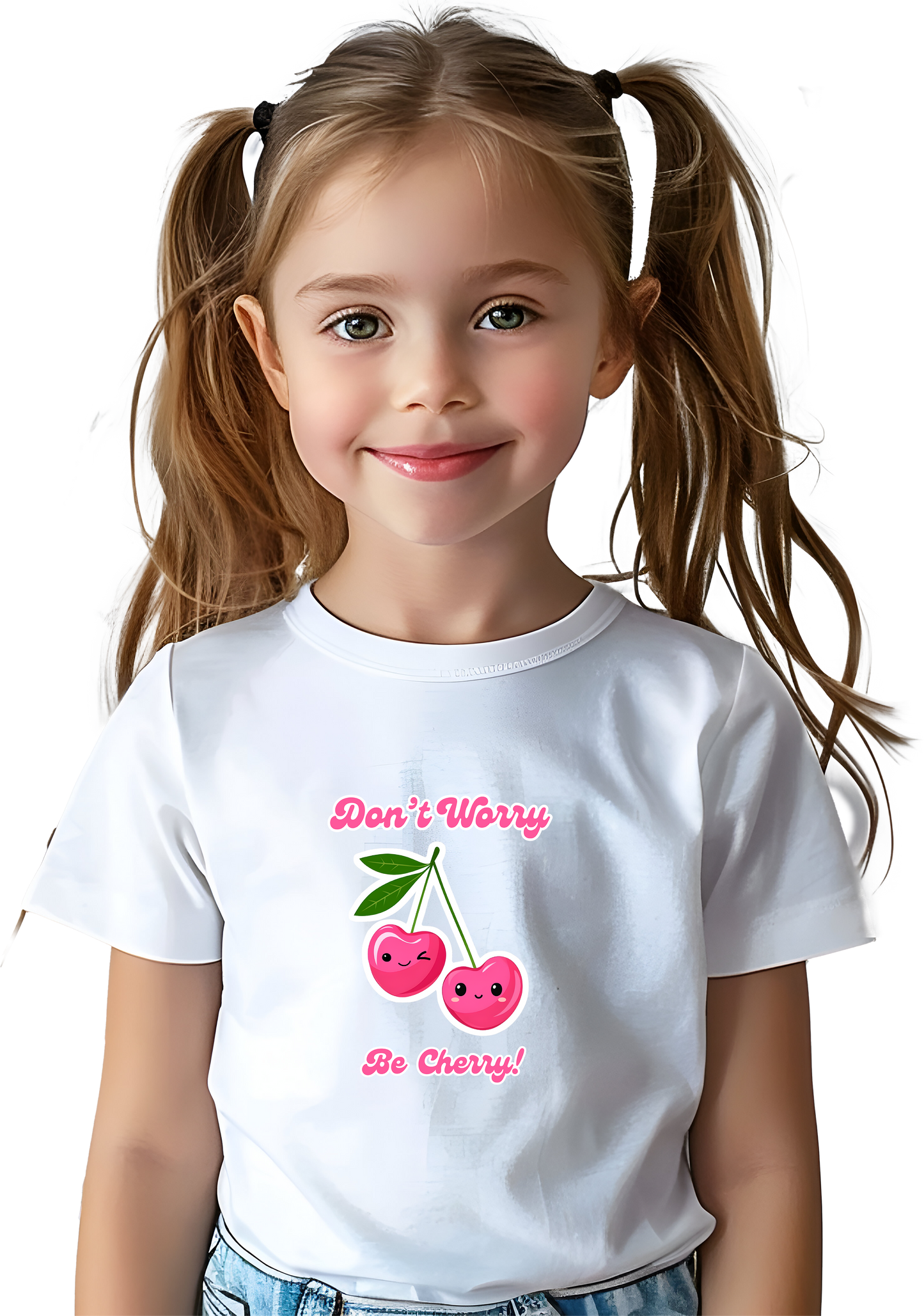 Don't Worry Be Cherry Toddler Short Sleeve Tee
